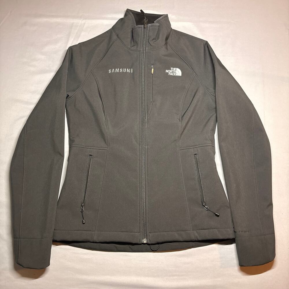 Asphalt gray North face women apex barrier soft shell jacket